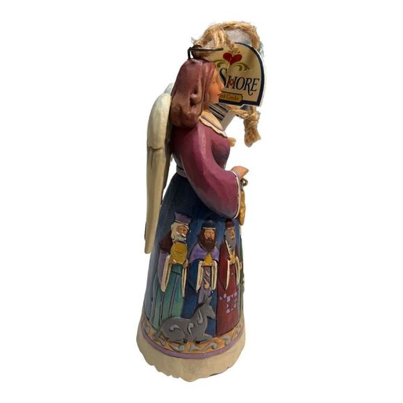 Jim Shore Heartwood Creek Angel with Wrap Around Nativity Hanging Ornament, 4.5” - Picture 3 of 8
